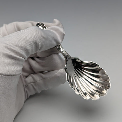 1899 年英國古董純銀茶盒湯匙喬治傑克森和大衛富勒頓